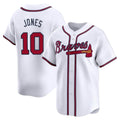 A.Braves #10 Chipper Jones Player White Limited Home Game Ldoa Stitched Jerseys