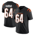 C.Bengals #64 Ted Karras Player Black Vapor Untouchable Limited Home Game Ldoa Stitched Jerseys