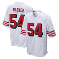 SF.49ers #54 Fred Warner Player White Limited Home Game Ldoa Stitched Jerseys