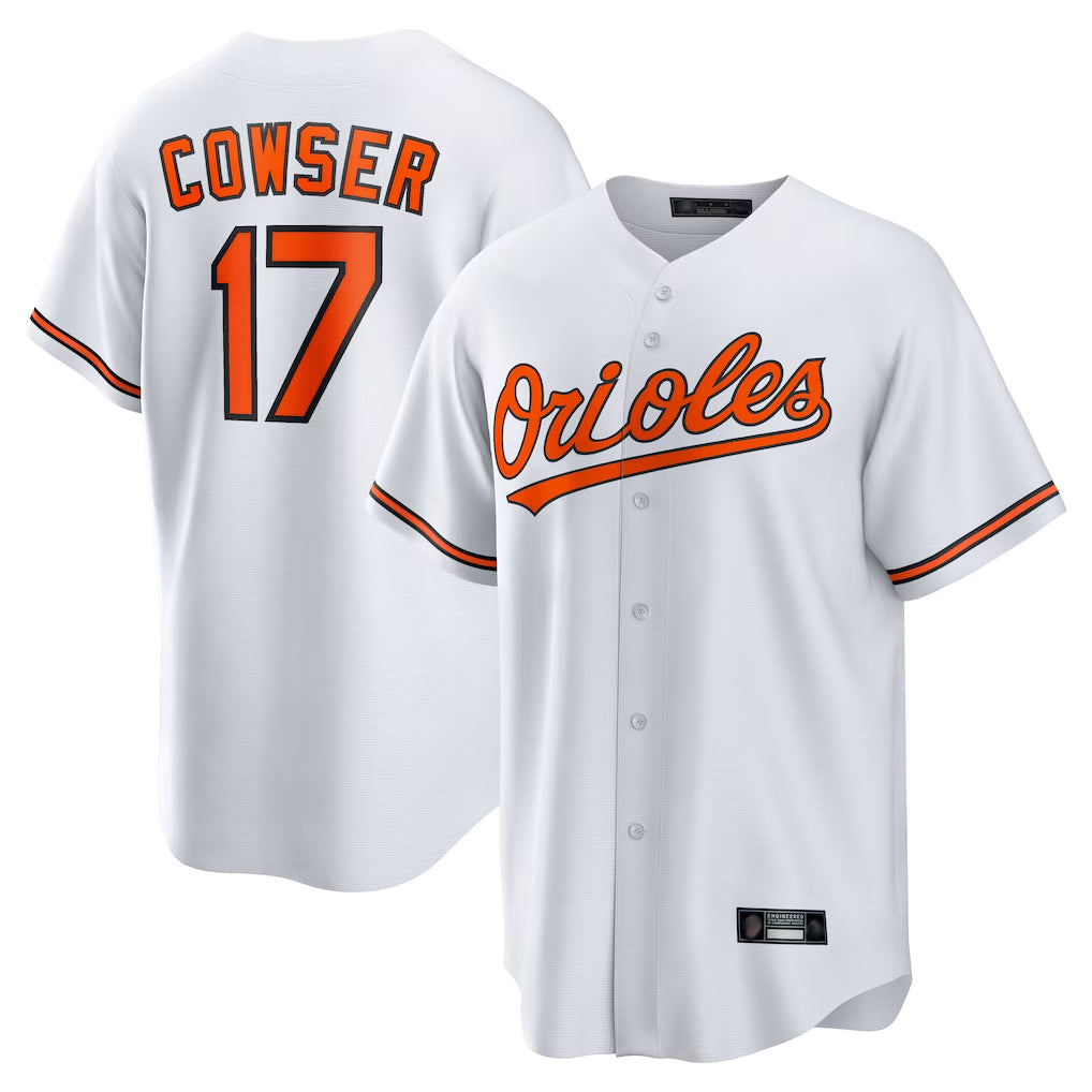 B.Orioles #17 Colton Cowser Player White Home Game Ldoa Stitched Jerseys