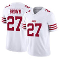 SF.49ers #27 Ji'Ayir Brown Player White Limited Vapor F.U.S.E. Home Game Ldoa Stitched Jerseys
