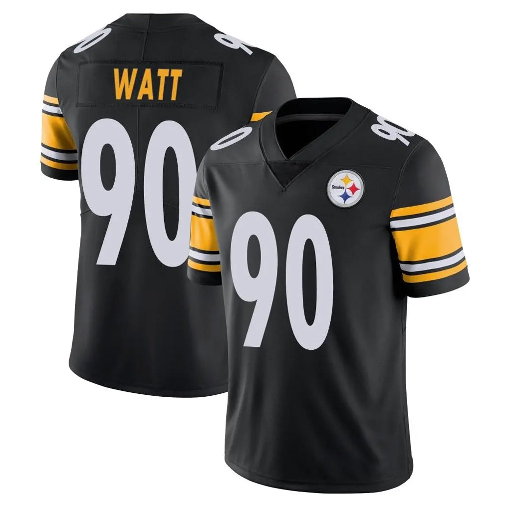 P.Steelers #90 T.J. Watt Player Black Limited Vapor Untouchable Home Game Ldoa Stitched Jerseys