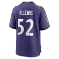 B.Ravens #52 Ray Lewis Player Purple Home Game Ldoa Stitched Jerseys