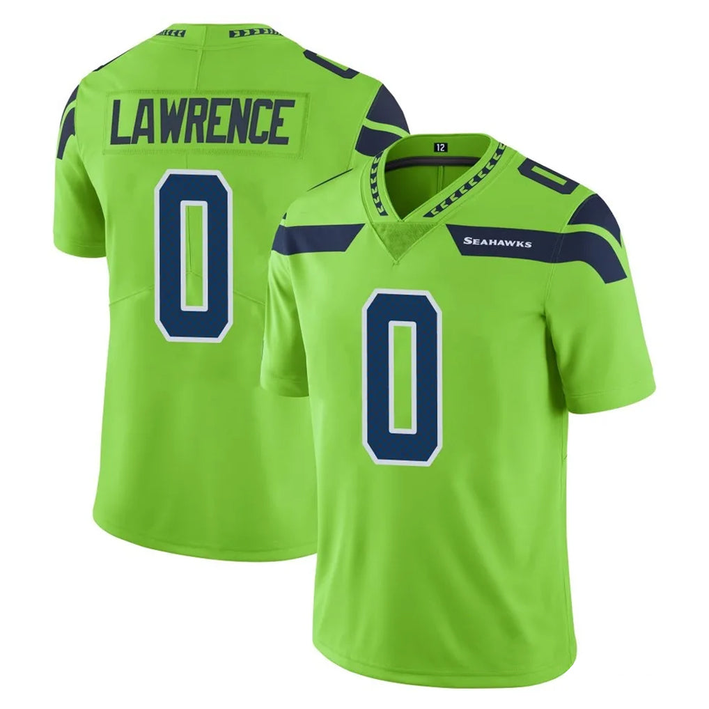 S.Seahawks #0 DeMarcus Lawrence Player Green Limited Color Rush Home Game Ldoa Stitched Jerseys