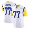 LA.Rams #77 Alaric Jackson Player White Limited Vapor Untouchable Home Game Ldoa Stitched Jerseys