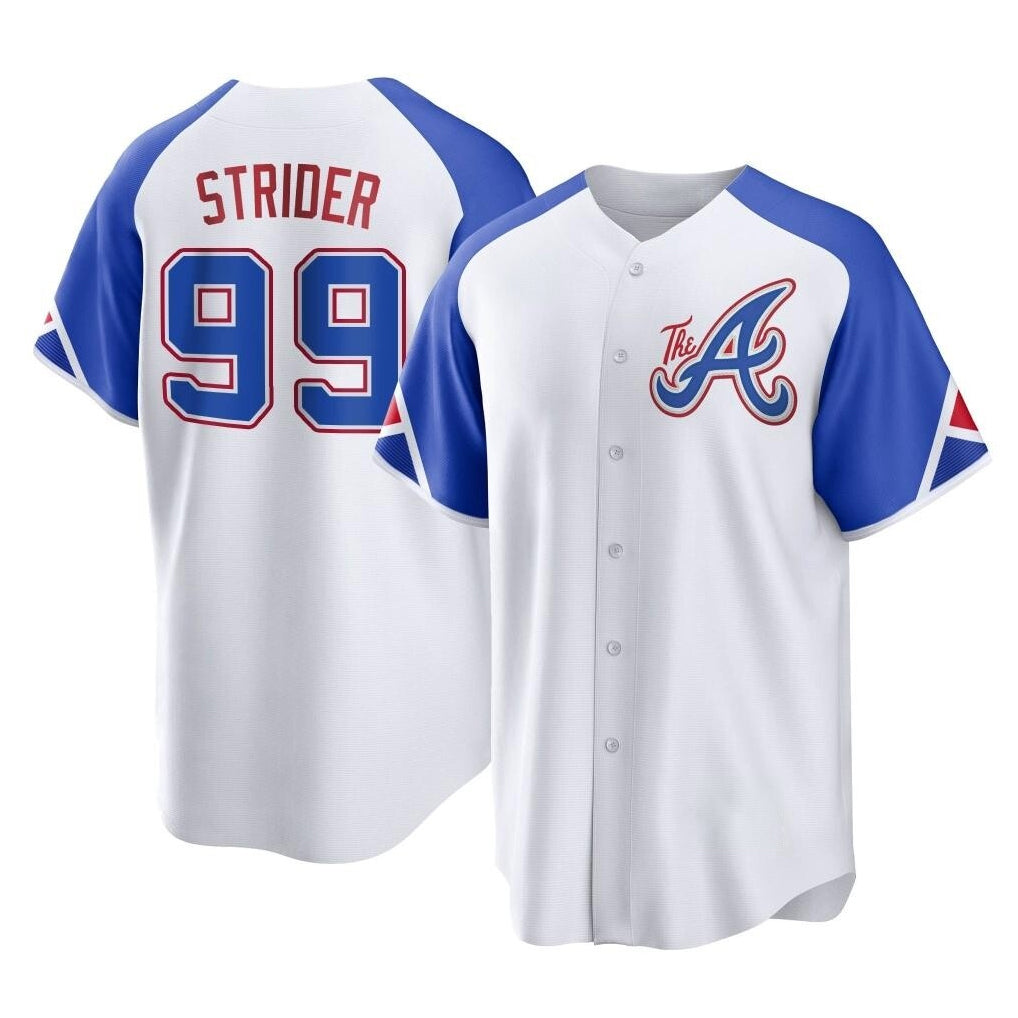 A.Braves #99 Spencer Strider Player White City Connect Home Game Ldoa Stitched Jerseys