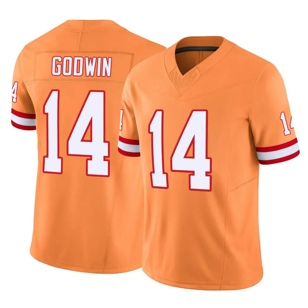 TB.Buccaneers #14 Chris Godwin Jr. Player Orange Limited Vapor F.U.S.E. Home Game Ldoa Stitched Jerseys