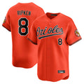 B.Orioles #8 Cal Ripken Player Orange Limited Home Game Ldoa Stitched Jerseys