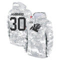 C.Panthers #30 Chuba Hubbard Player Arctic Camo Salute to Service Pullover Hoodies Limited Game Ldoa Stitched Jerseys