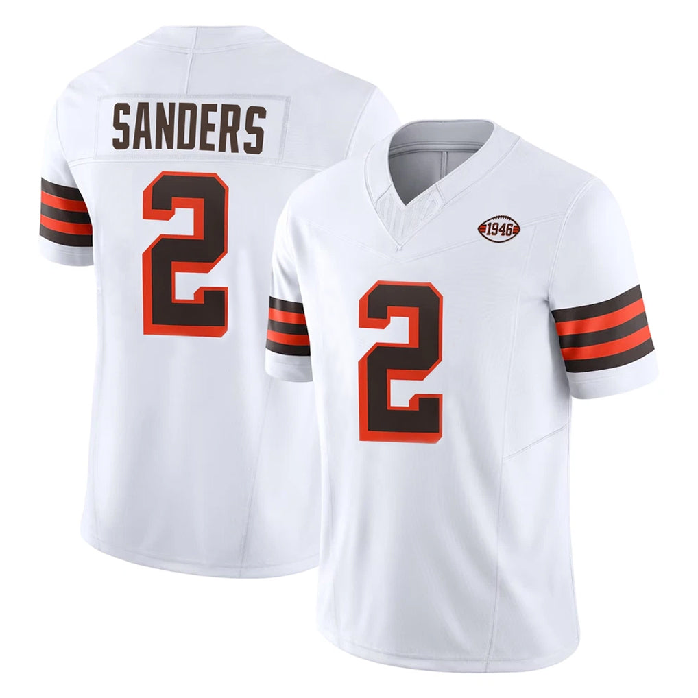 C.Browns #2 Shedeur Sanders Player White Limited Vapor F.U.S.E. Alternate Game Ldoa Stitched Jerseys