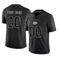 Custom KC.Chiefs Black Limited Reflective Game Any Name & Numbers Ldoa Stitched Jerseys