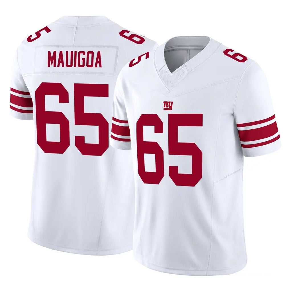 NY.Giants #65 Francis Mauigoa Player White Limited Vapor F.U.S.E. Home Game Ldoa Stitched Jerseys