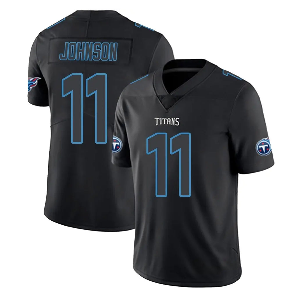 T.Titans #11 Jermaine Johnson II Player Black Impact Limited Home Game Ldoa Stitched Jerseys