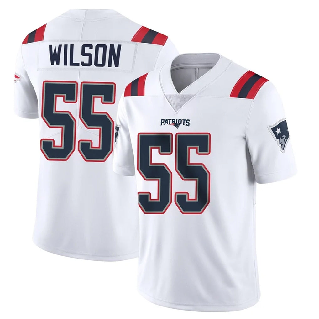 NE.Patriots #55 Jared Wilson Player White Vapor Untouchable Home Game Ldoa Stitched Jerseys