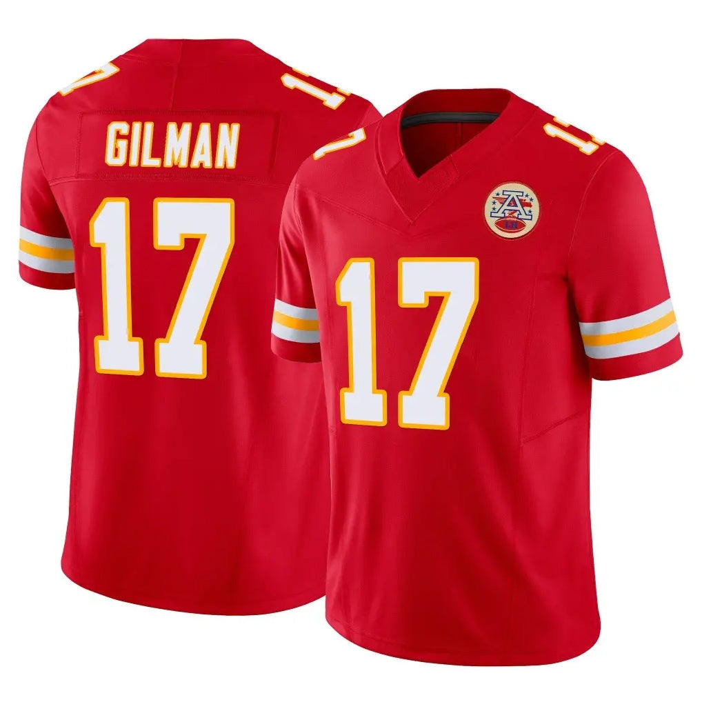 KC.Chiefs #17 Alohi Gilman Player Red Limited Vapor F.U.S.E. Home Game Ldoa Stitched Jerseys