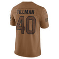 A.Cardinals #40 Pat Tillman Player Brown Salute To Service Limited Ldoa Stitched Jerseys