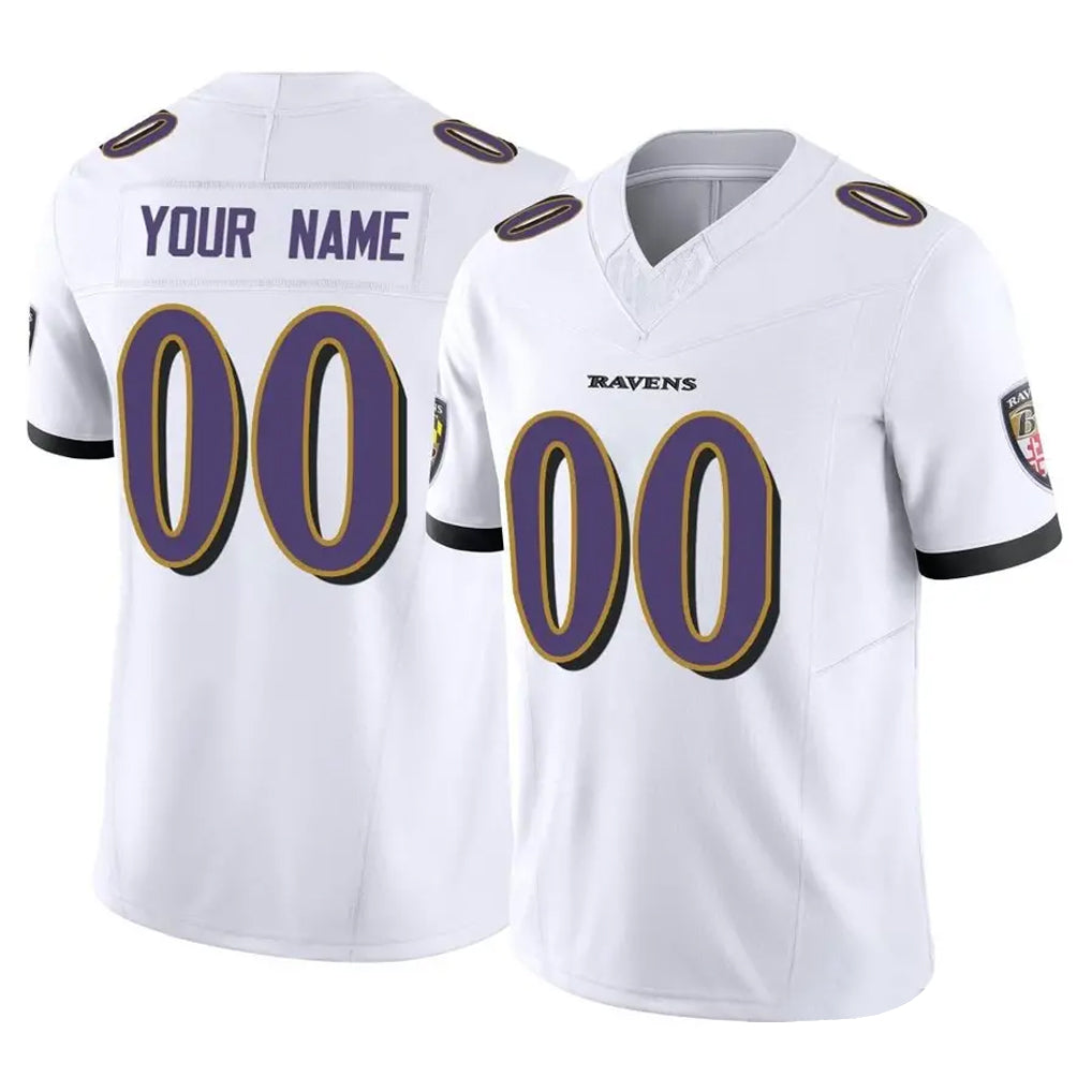 Custom B.Ravens White Vapor F.U.S.E. Limited Any Name & Numbers Ldoa Stitched Jerseys