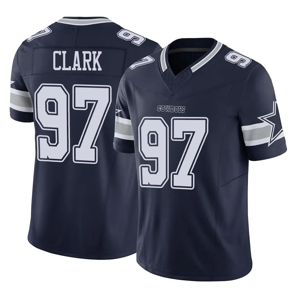 D.Cowboys #97 Kenny Clark Player Navy Limited Vapor F.U.S.E. Home Game Ldoa Stitched Jerseys