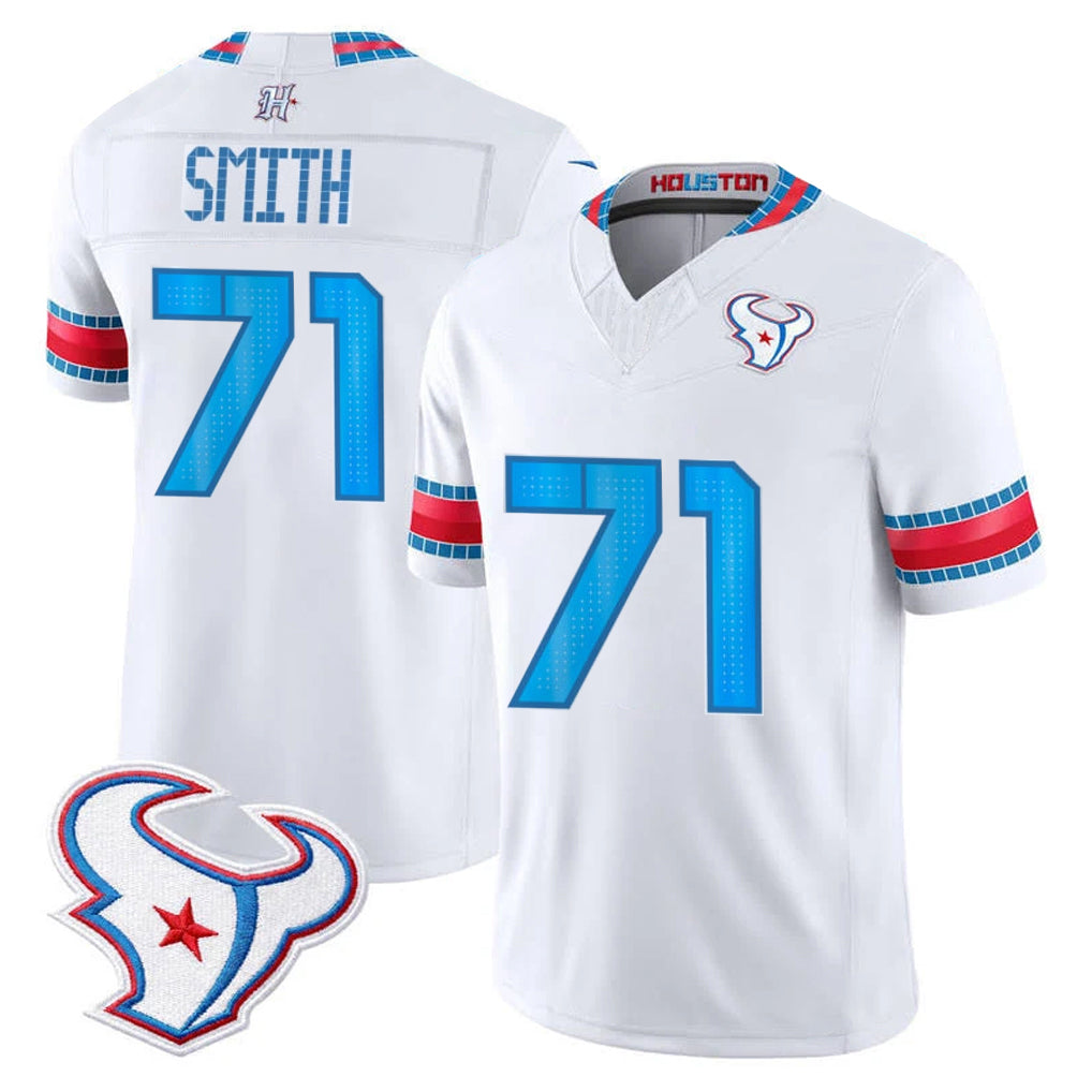 H.Texans #71 Braden Smith Player Whtie 2026 Rivalries Vapor Limited Home Game Ldoa Stitched jerseys