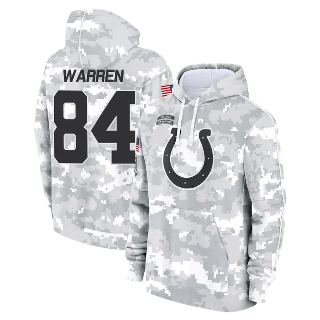 IN.Colts #84 Tyler Warren Player Arctic Camo Salute to Service Hoodies Limited Game Ldoa Stitched Jerseys