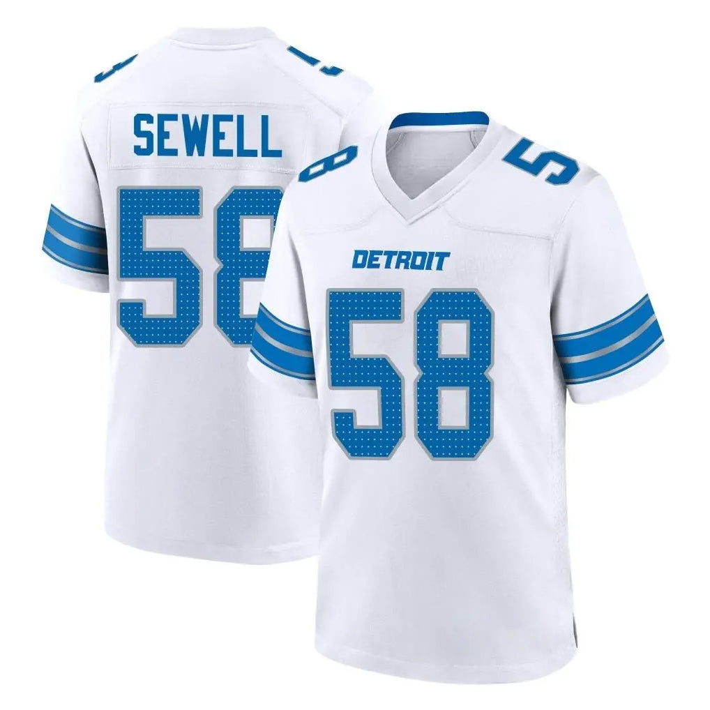 D.Lions #58 Penei Sewell Player White Alternate Home Game Ldoa Stitched Jerseys