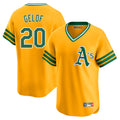 Athletics #20 Zack Gelof Player Gold Cooperstown Collection T-shirt Game Ldoa Stitched Jerseys