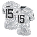 D.Broncos #15 Nik Bonitto Player Arctic Camo Salute To Service Limited Ldoa Stitched Jerseys