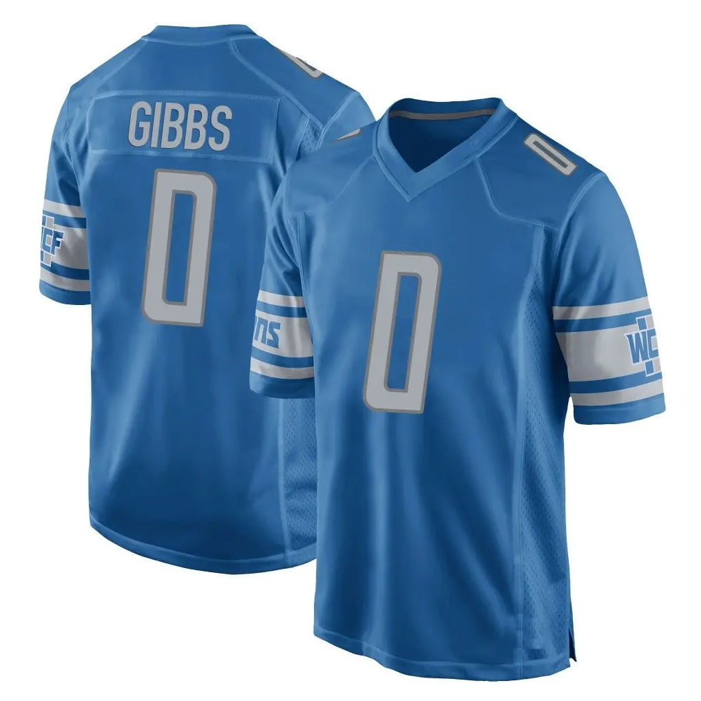 D.Lions #0 Jahmyr Gibbs Player Blue Home Game Ldoa Stitched Jerseys