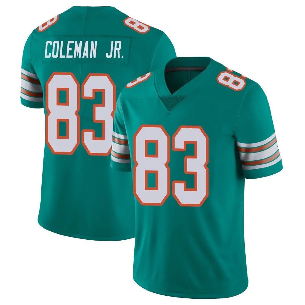 M.Dolphins #83 Kevin Coleman Jr. Player Aqua Limited Alternate Vapor Untouchable Home Game Ldoa Stitched Jerseys