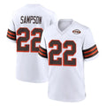 C.Browns #22 Dylan Sampson Player White Alternate Home Game Ldoa Stitched Jerseys