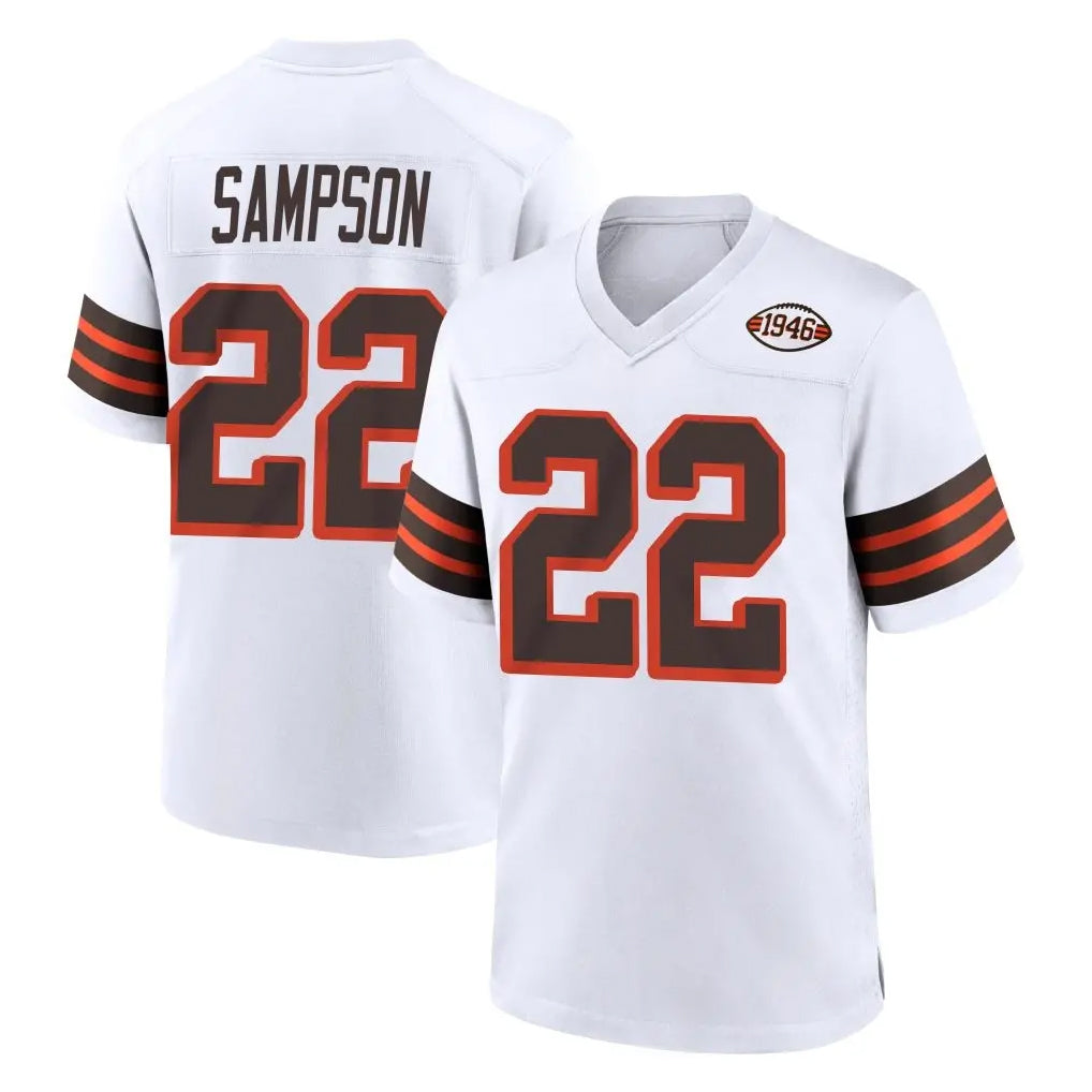 C.Browns #22 Dylan Sampson Player White Alternate Home Game Ldoa Stitched Jerseys