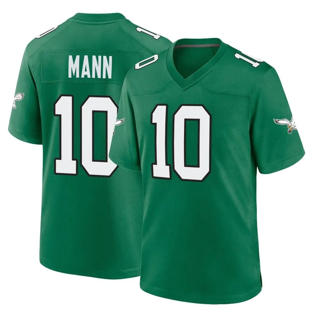 P.Eagles #10 Braden Mann Player Green Kelly Alternate Home Game Ldoa Stitched Jerseys