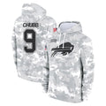 B.Bills #9 Bradley Chubb Player Arctic Camo Salute to Service Hoodies Ldoa Stitched Jerseys