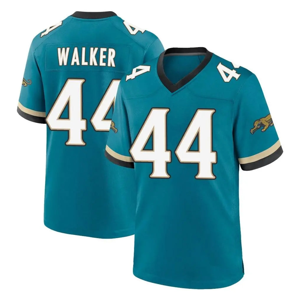 J.Jaguars #44 Travon Walker Player Teal Prowler Throwback Limited Home Game Ldoa Stitched Jerseys