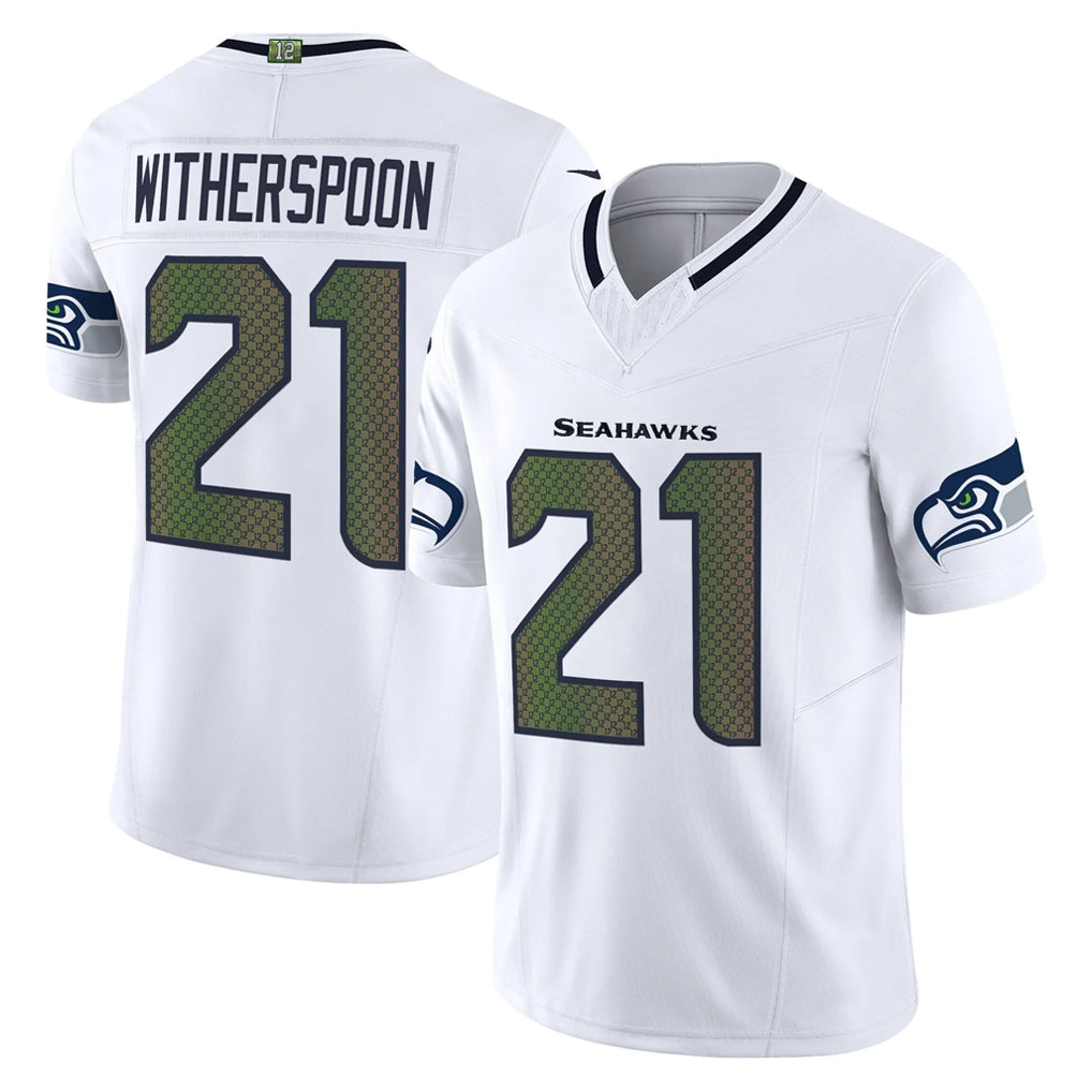 S.Seahawks #21 Devon Witherspoon Whitel Rivalries Vapor Limited Home Game Ldoa Stitched Jerseys