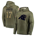 C.Panthers #17 Xavier Legette Player Olive Salute to Service Hoodies Ddoa Ldoa Stitched Jerseys