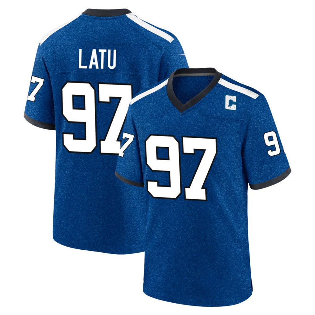 IN.Colts #97 Laiatu Latu Player Royal Alternate Indiana Nights Home Game Ldoa Stitched Jerseys