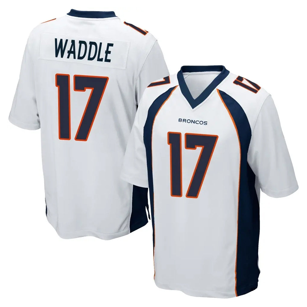D.Broncos #17 Jaylen Waddle Player White Game Ldoa Stitched Jerseys