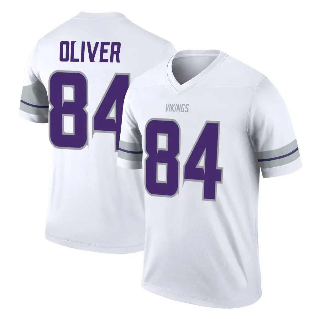 M.Vikings #84 Josh Oliver Player White Alternate Legend Home Game Ldoa Stitched Jerseys