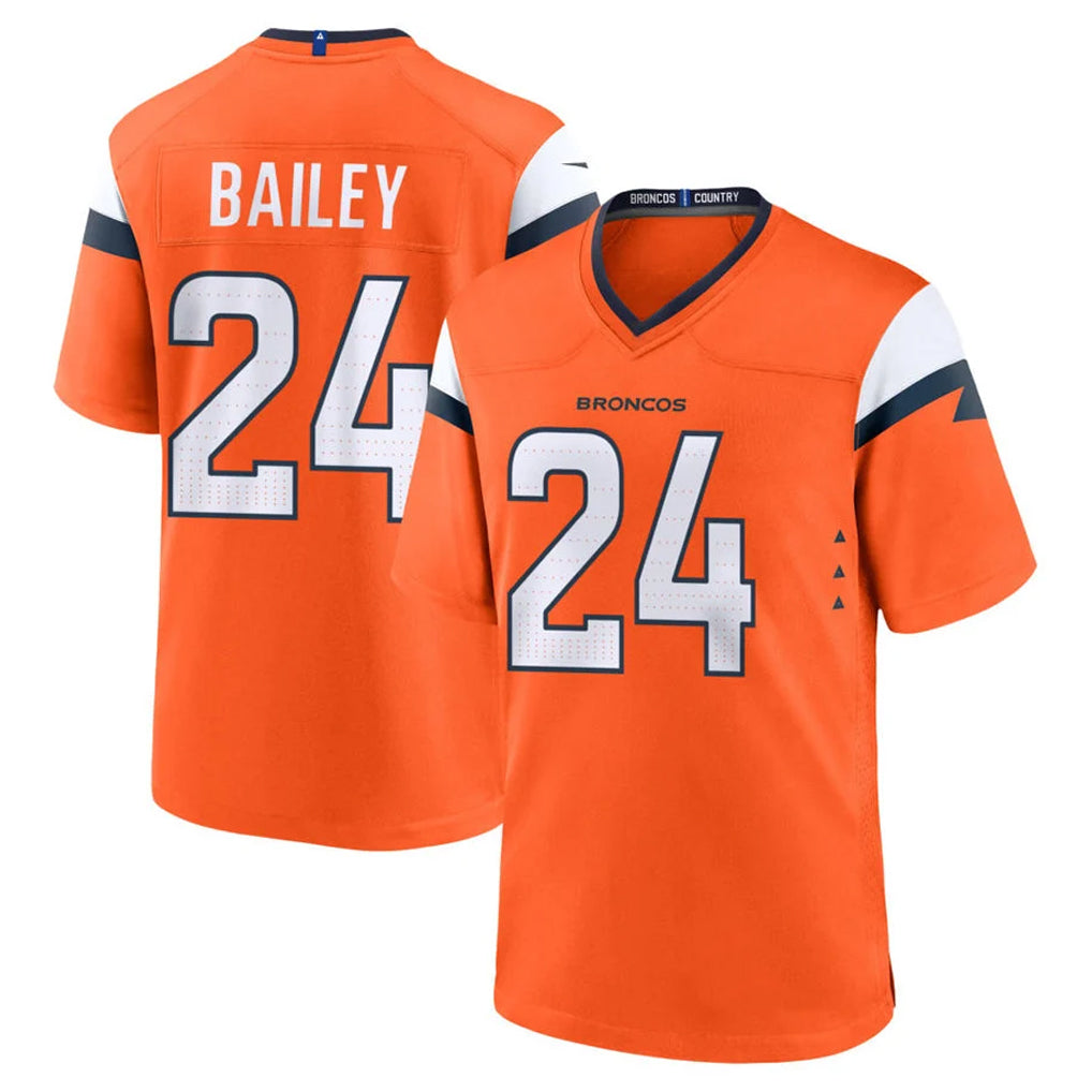 D.Broncos #24 Champ Bailey Player Orange Home Game Ldoa Stitched Jerseys