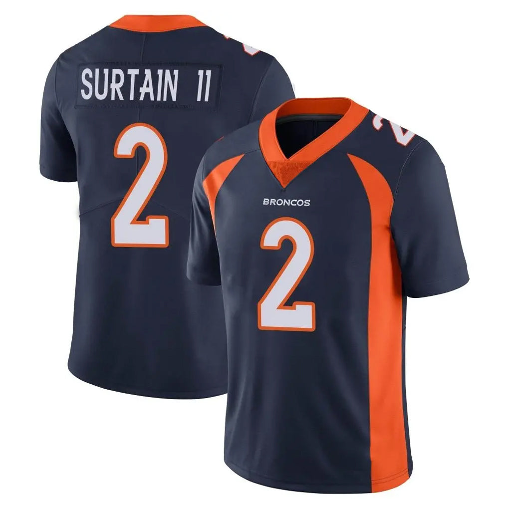 D.Broncos #2 Pat Surtain II Player Navy Vapor Untouchable Limited Game Ldoa Stitched Jerseys
