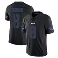 B.Bills #8 Terrel Bernard Player Black Impact Limited Home Game Ldoa Stitched Jerseys