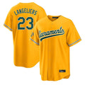 Athletics #23 Shea Langeliers Player Gold Home Game Ldoa Stitched Jerseys
