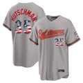 B.Orioles #35 Adley Rutschman Player Gray USA 250 Fourth of July Home Game Ldoa Stitched Jerseys
