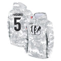 C.Bengals #5 Tee Higgins Player Arctic Camo Salute to Service Pullover Hoodie Limited Ldoa Stitched Jerseys