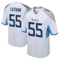 T.Titans #55 JC Latham Player White Home Game Ldoa Stitched Jerseys