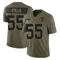 A.Cardinals #55 Dante Stills Player Olive Salute To Service Limited Home Game Ldoa Stitched Jerseys