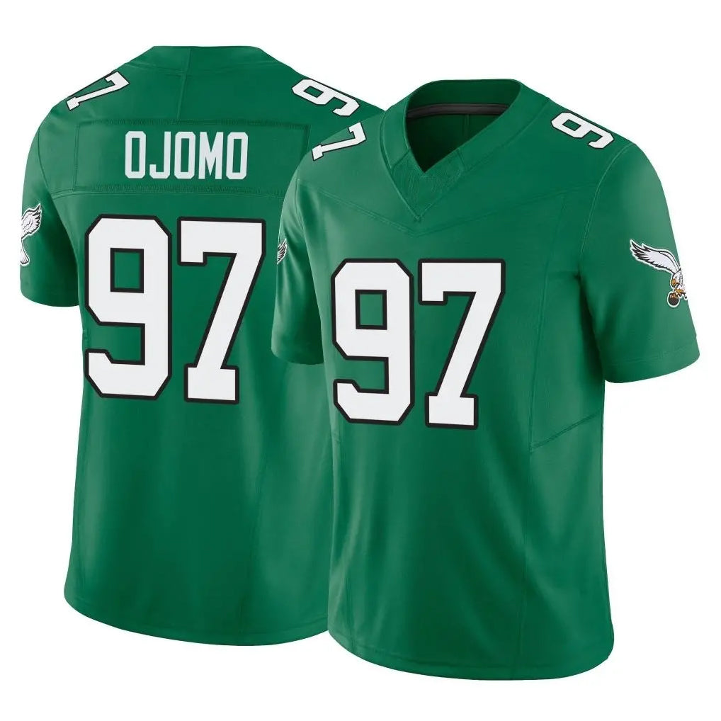 P.Eagles #97 Moro Ojomo Player Green Kelly Alternate Vapor F.U.S.E. Home Game Ldoa Stitched Jerseys
