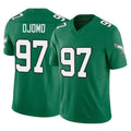 P.Eagles #97 Moro Ojomo Player Green Kelly Alternate Vapor F.U.S.E. Home Game Ldoa Stitched Jerseys