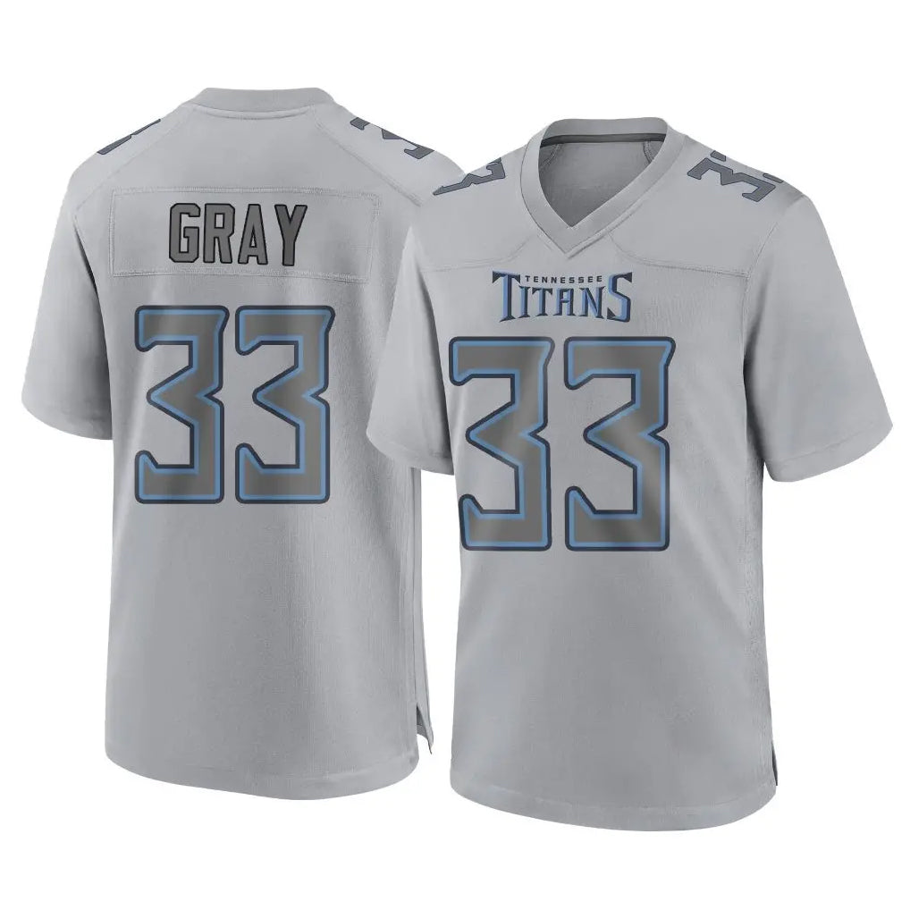 T.Titans #33 Cedric Gray Player Gray Atmosphere Fashion Home Game Ldoa Stitched Jerseys